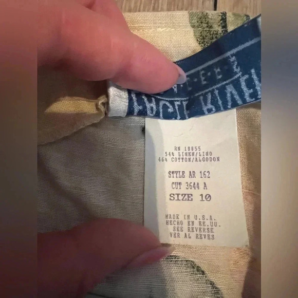 Vintage Eagle River Traders Linen Tropical Floral Wrap Skirt 10 Boho Fairycore - Picture 4 of 5